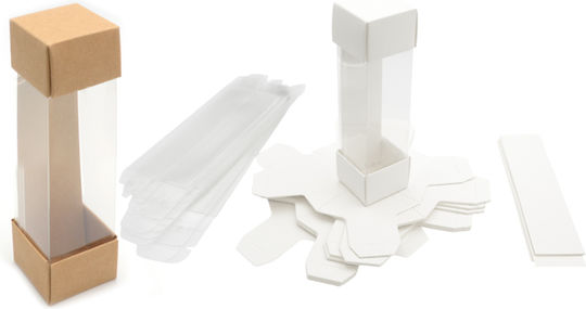 Paper Box for Gift White 4x4x16cm. 12pcs
