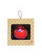 Synchronia Tischplatte Glücksbringer Granatapfel Rot aus Holz 17.5x18cm 1Stück