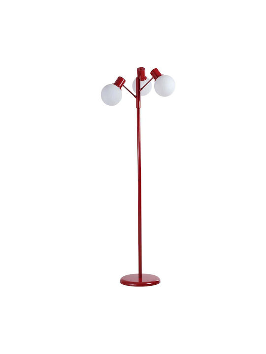 Opviq Floor Lamp H158xW30cm. with Socket for Bulb E27 Red