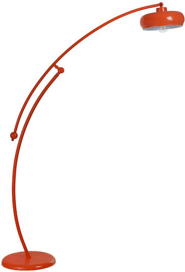 Opviq Floor Lamp H155xW30cm. with Socket for Bulb E27 Orange