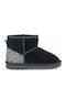 Suede Kinder-Schneestiefel Schwarz