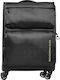 Mandarina Duck Logoduck Μεσαία Βαλίτσα Ταξιδίου Υφασμάτινη Black με 4 Ρόδες Ύψους 67εκ.
