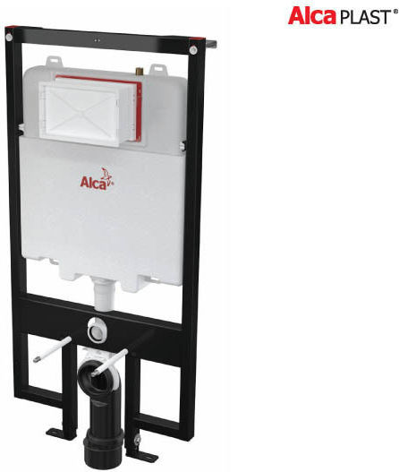 Alcaplast Built-in Plastic Low Pressure Rectangular Toilet Flush Tank Black