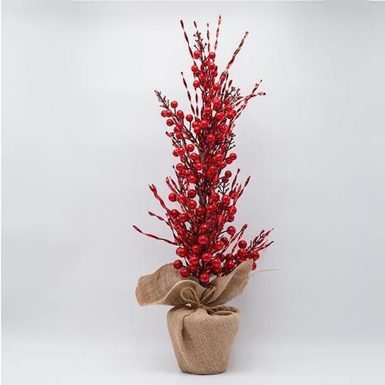 Christmas Decorative Tree Natural Appearance 63cm Red