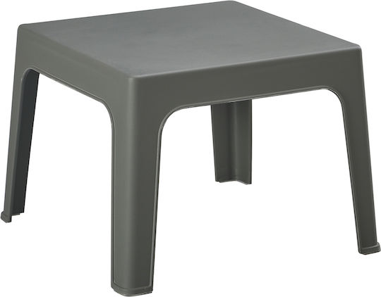 Sleek Auxiliary Outdoor Free Standing Polypropylene Table Dark Olive 49.5x49.5x40cm