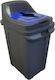 Planet Recycling Plastic Waste Bin 50lt Gray