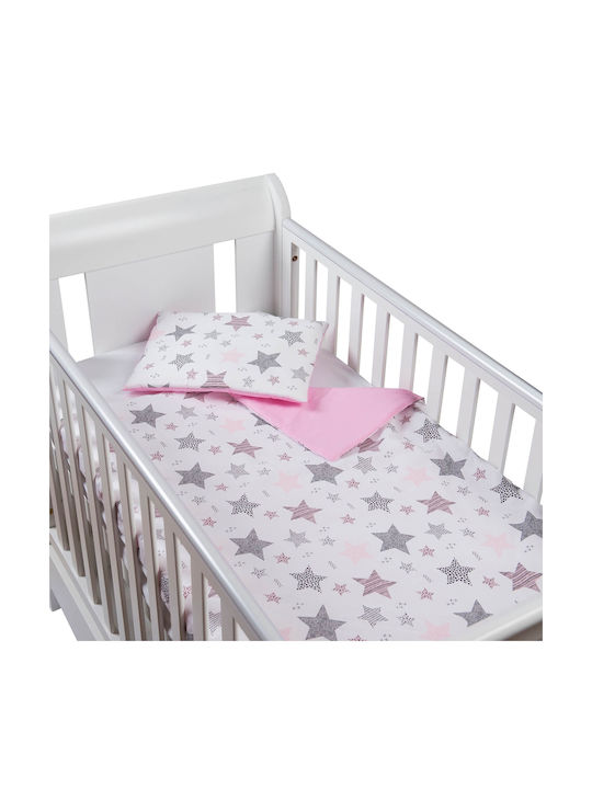 Kidizi Baby Bettbezug Set mit Kissenbezug Pink 75x100cm.