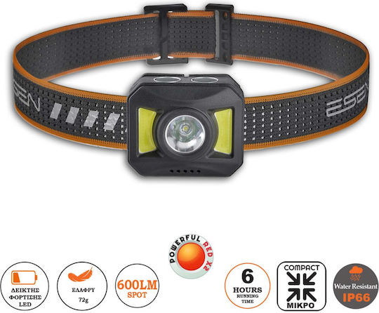Alpin Headlamp LED with Maximum Brightness 600lm Red