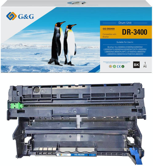 G&g Premium Drum Unit 30k Brother Dr 3400 Black Dr-3400 Dr3400