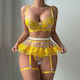 Sexy Dessous-Set Gelbes 50293