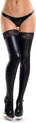 Glossy Wetlook Чорапи Черен