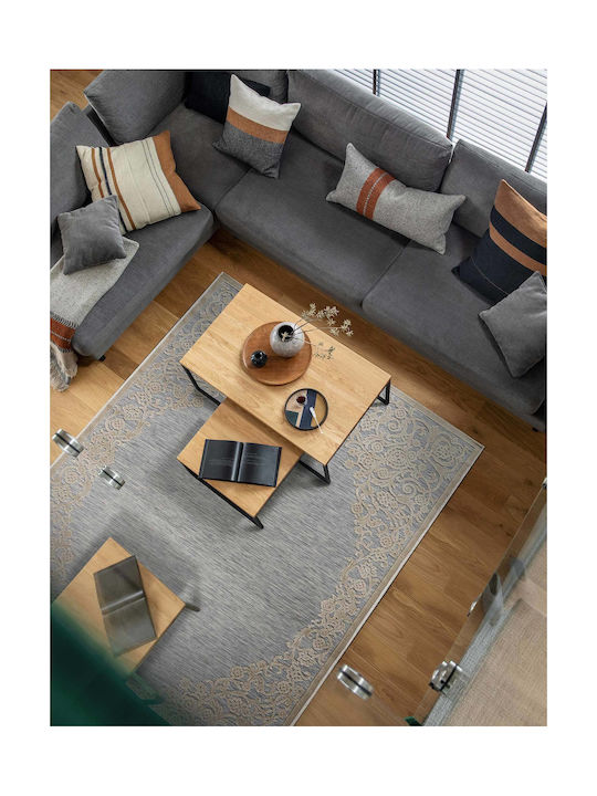 Madi Σετ Καλοκαιρινά Χαλιά Κρεβατοκάμαρας Grey Beige 3τμχ