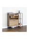 Metallic Shoe Organizer Black 88x24x87cm