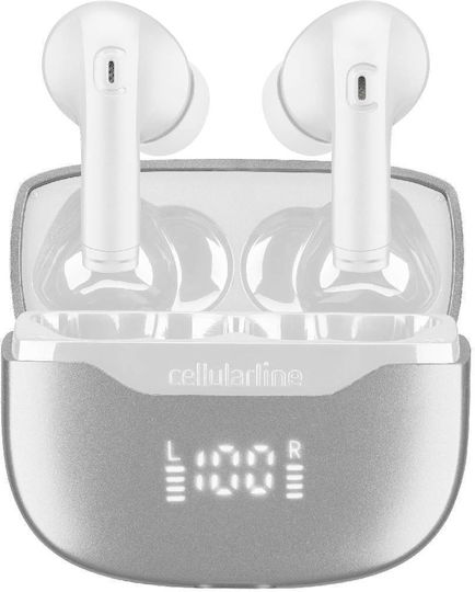 Cellular Line Key Pro ENC In ear Bluetooth хендсфри Слушалки с Кутийка за Зареждане Бял