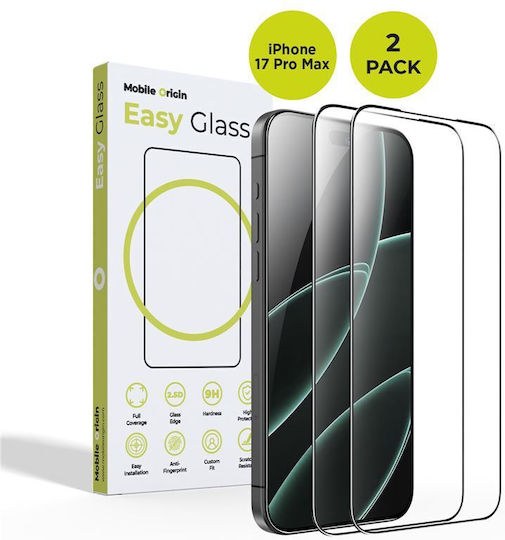 Mobile Origin 2.5D 0.33mm Tempered Glass 2τμχ (iPhone 2025 Pro Max, Mobile Origin)