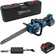 ee10107 Pile De Ferăstrău Telescopic Cu 2 Baterii 21V Lungime Totală 103cm Și Lamă 30cm