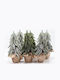Christmas Decorative Plastic Tree 36cm Green 6pcs