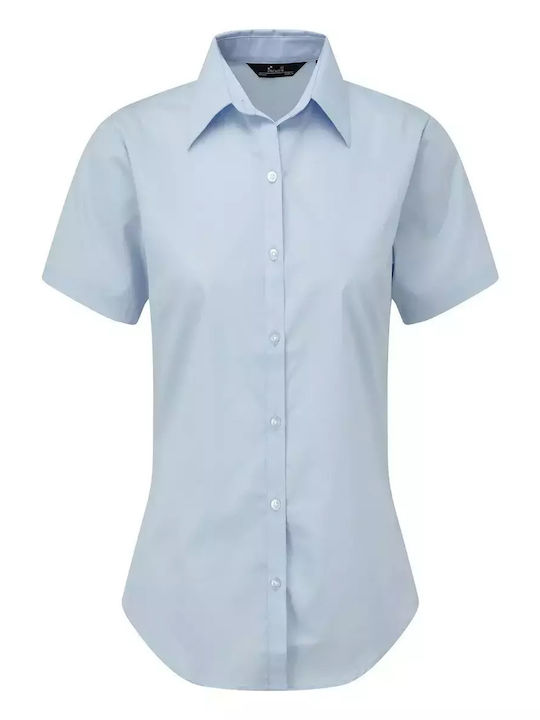 Premier Women's Short Sleeve Shirt Light Blue