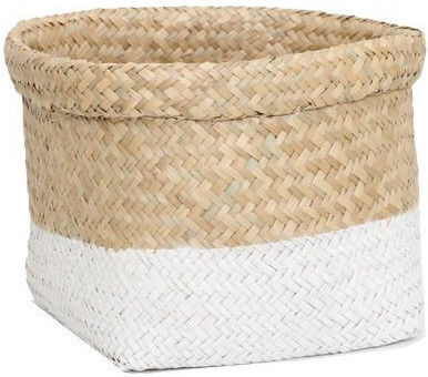 Soulworks Tasmania Decorative Basket Wicker White 18x18x18cm