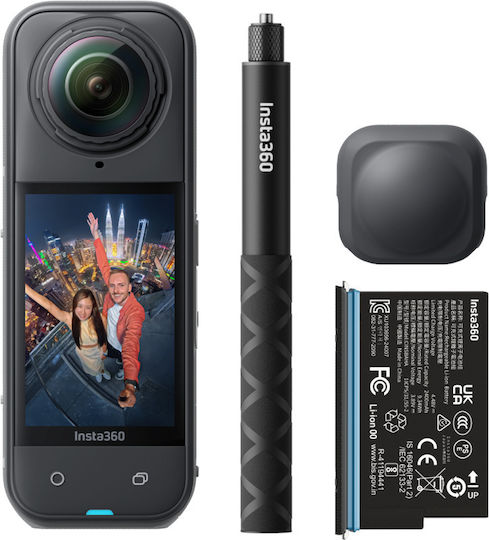 Insta360 X5 Action Camera 8K Starter Bundle With Screen And Wi-Fi Black