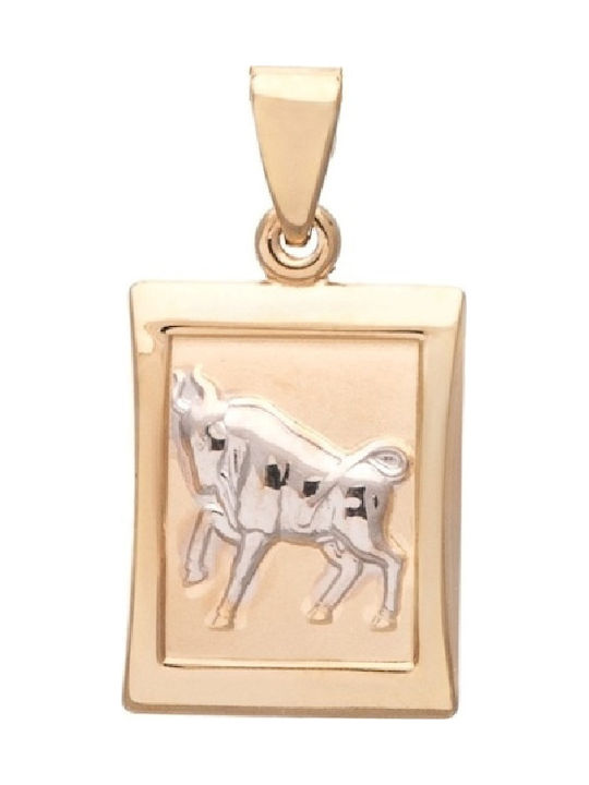Charm Tierkreiszeichen Stier aus 14K Gold KŘ2758