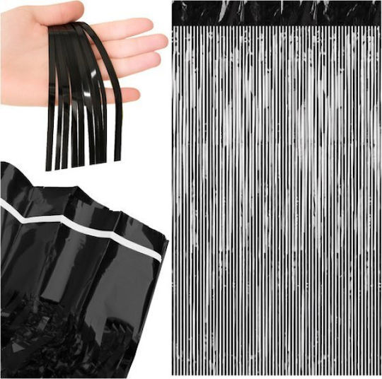 Ruhhy Decorative Curtain 2x1m Black 26172 18454-0