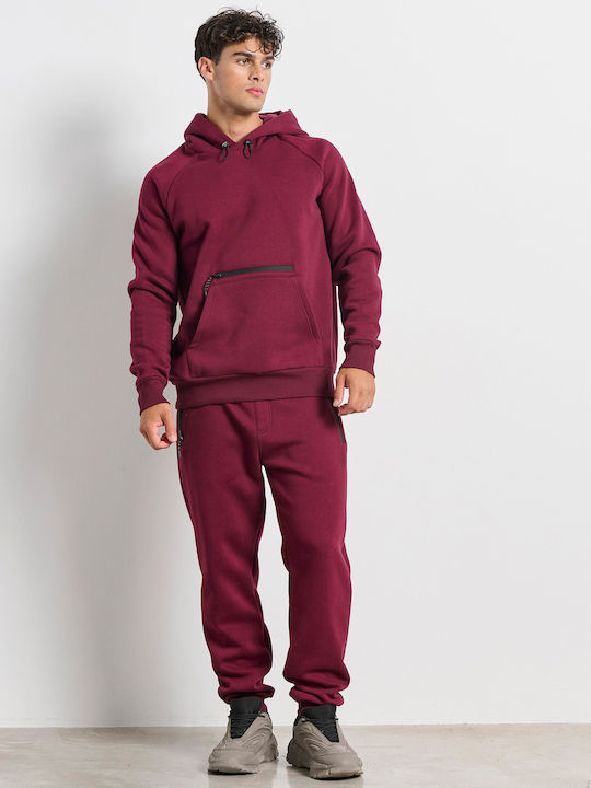 Sweatpants with Elastic Burgundy