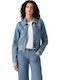 Trucker Crop Γυναικείο Τζιν Μπουφάν Medium Wash