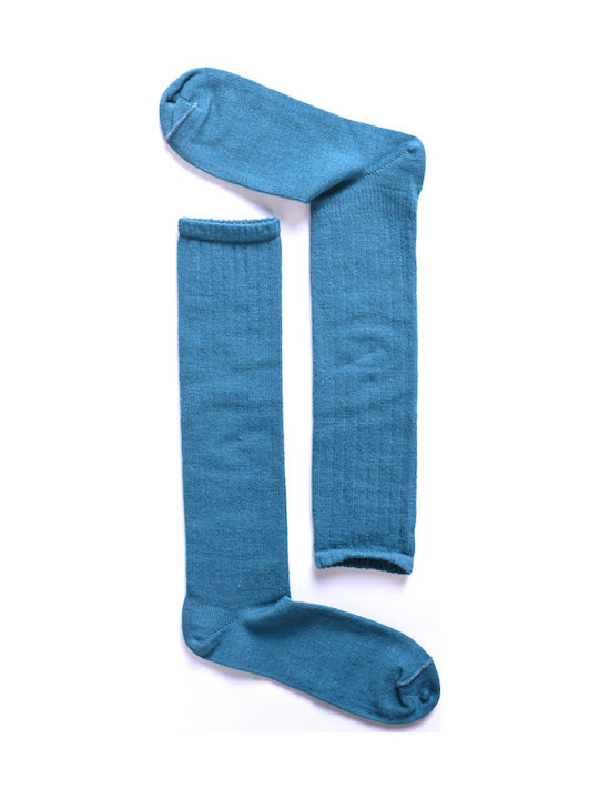 Women's Socks Me-we Woolen Striped Knit Petrol