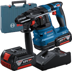 Bosch Cu impact Ciocan rotopercutor 18V cu 2 baterii 4Ah Bosch Cu impact Ciocan rotopercutor 18V cu 2 baterii 4Ah