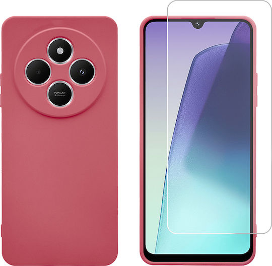 Redshield Set Задна корица Силикон Червен (Redmi 14C, Poco C75)