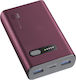 Cellular Line FAST Power Bank 10000mAh 18W with 2 USB-A Ports and USB-C Port Power Delivery Red