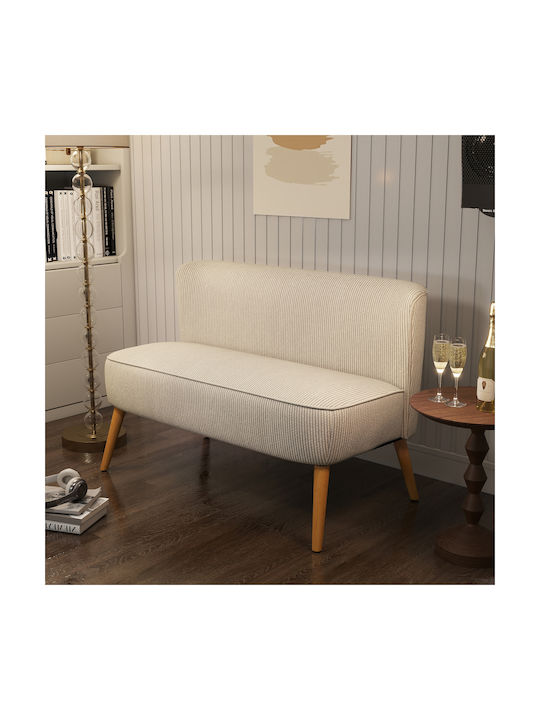 Canapea Cu Două Locuri Crem Alb 117x56.5x77cm