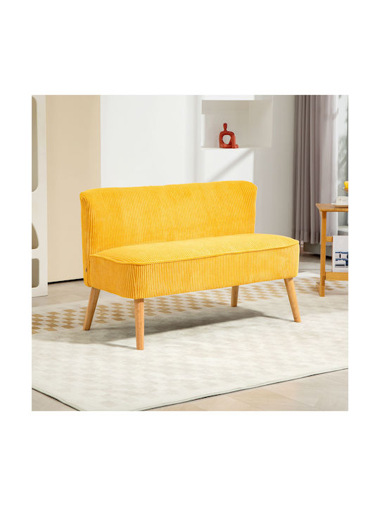 Canapea Cu Două Locuri Galbenă 117x56.5x77cm