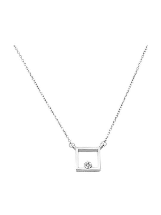 Sorelly Halskette aus Weißgold 14K mit Diamant