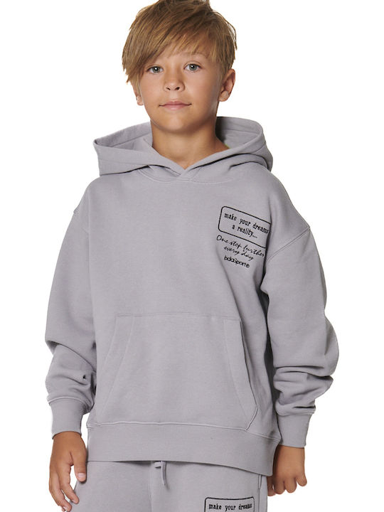 Body Action Fleece Παιδικό Φούτερ με Κουκούλα κ...