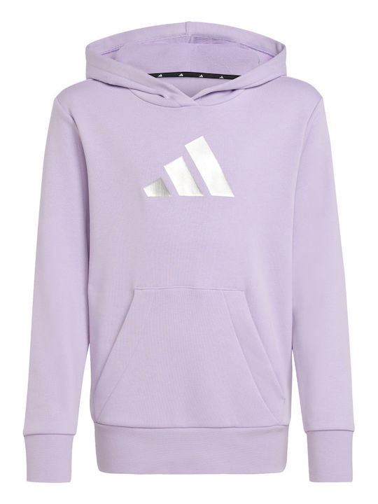 Kids Sweatshirt with Hood and Pockets Lilac Glam Graphic