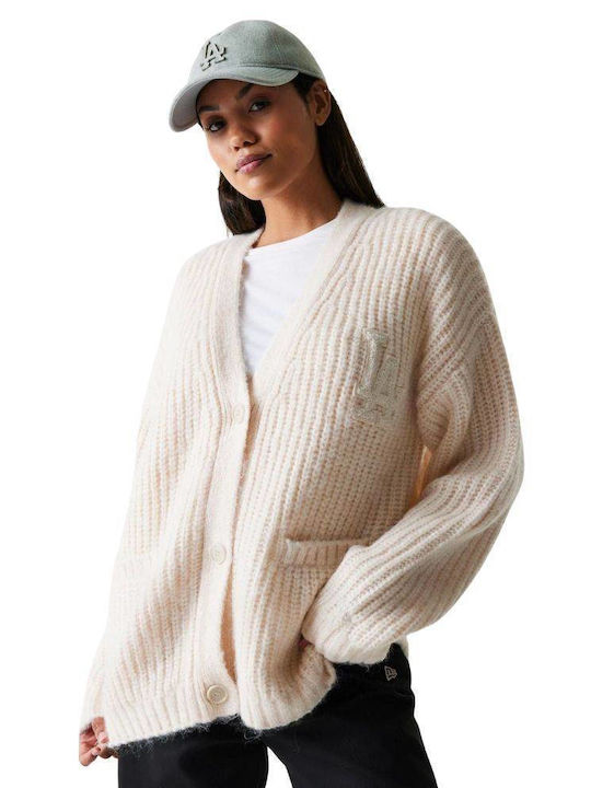 New Era Γυναικεία Πλεκτή Ζακέτα Light Beige
