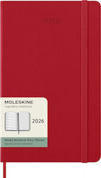 Moleskine Планиращ 2026 Червен