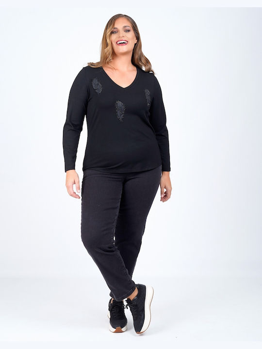 Damen Bluse Schwarz