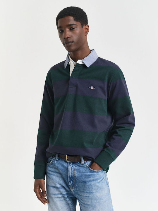 Gant Heavy Polo Μπλούζα Μακρυμάνικη Πράσινο