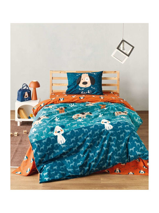 Kentia Pongo Kids Cotton Pillowcase Set 50x70cm Blue-beige