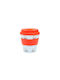 QuyCup Κούπα Πλαστική με Καπάκι Λευκή 230ml