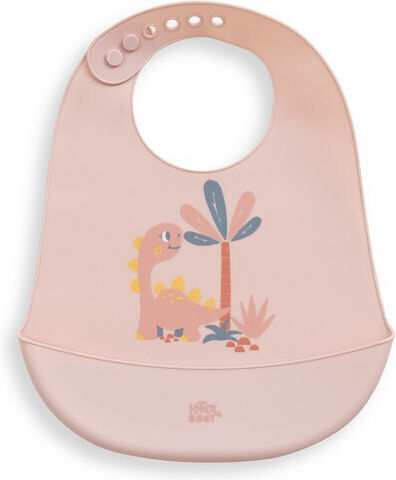 Interbaby Αδιάβροχη Σαλιάρα Σιλικόνης Pink για 6 m+
