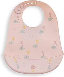 Interbaby Αδιάβροχη Σαλιάρα Σιλικόνης Pink για 6 m+