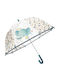 Sassi Junior Kinder Regenschirm Gebogener Handgriff Blau