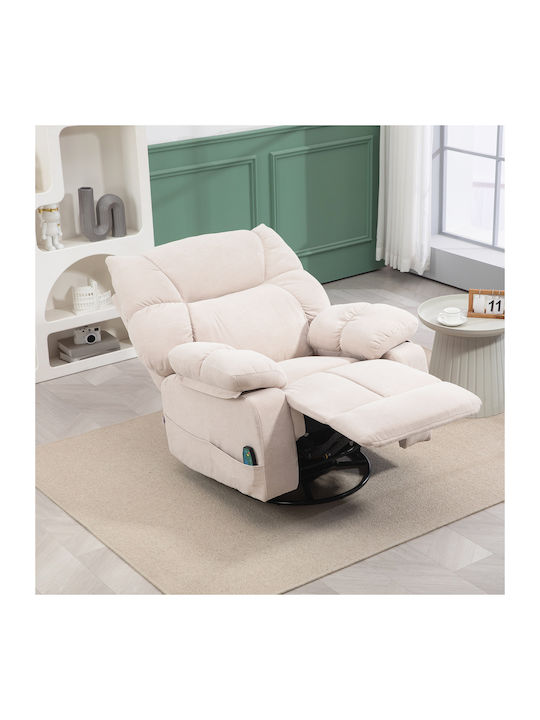 Relaxsessel Friseurwaschbecken Drehbar Beige 98x90x98cm