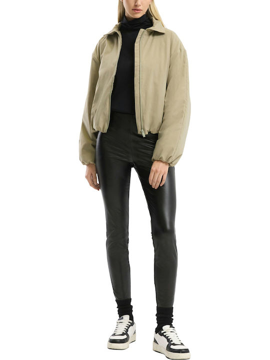Damen Stoff Hose in Enger Passform Black