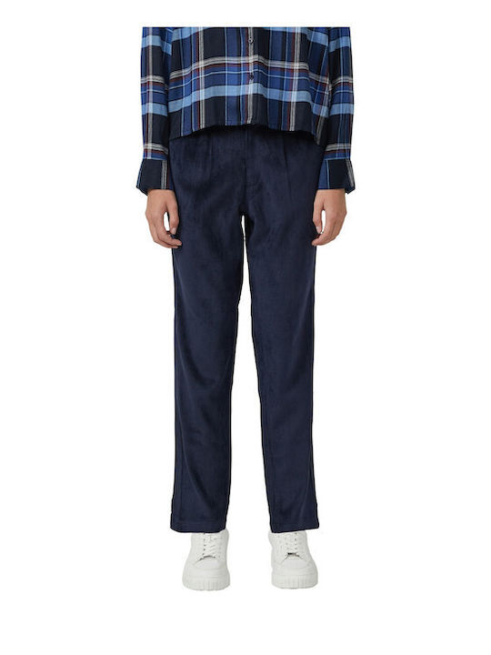 s.Oliver Women's Fabric Trousers Blue