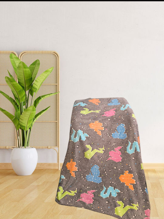 Decke Vlies Leuchtend Gray 200x150cm
